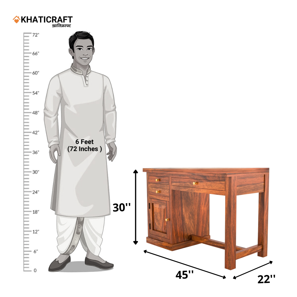 Nitya Solid Wood Sheesham Study Table