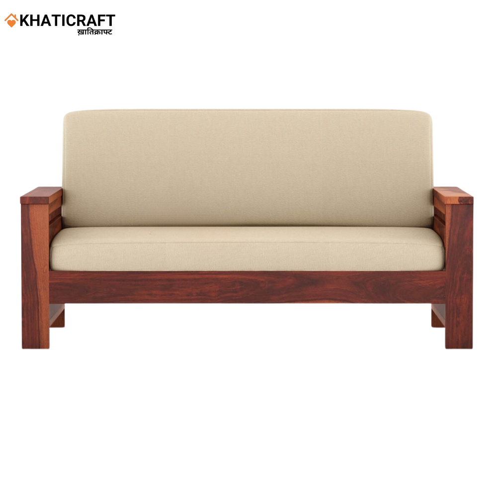 Molai Solid Wood Sheesham 3 Seater Sofa