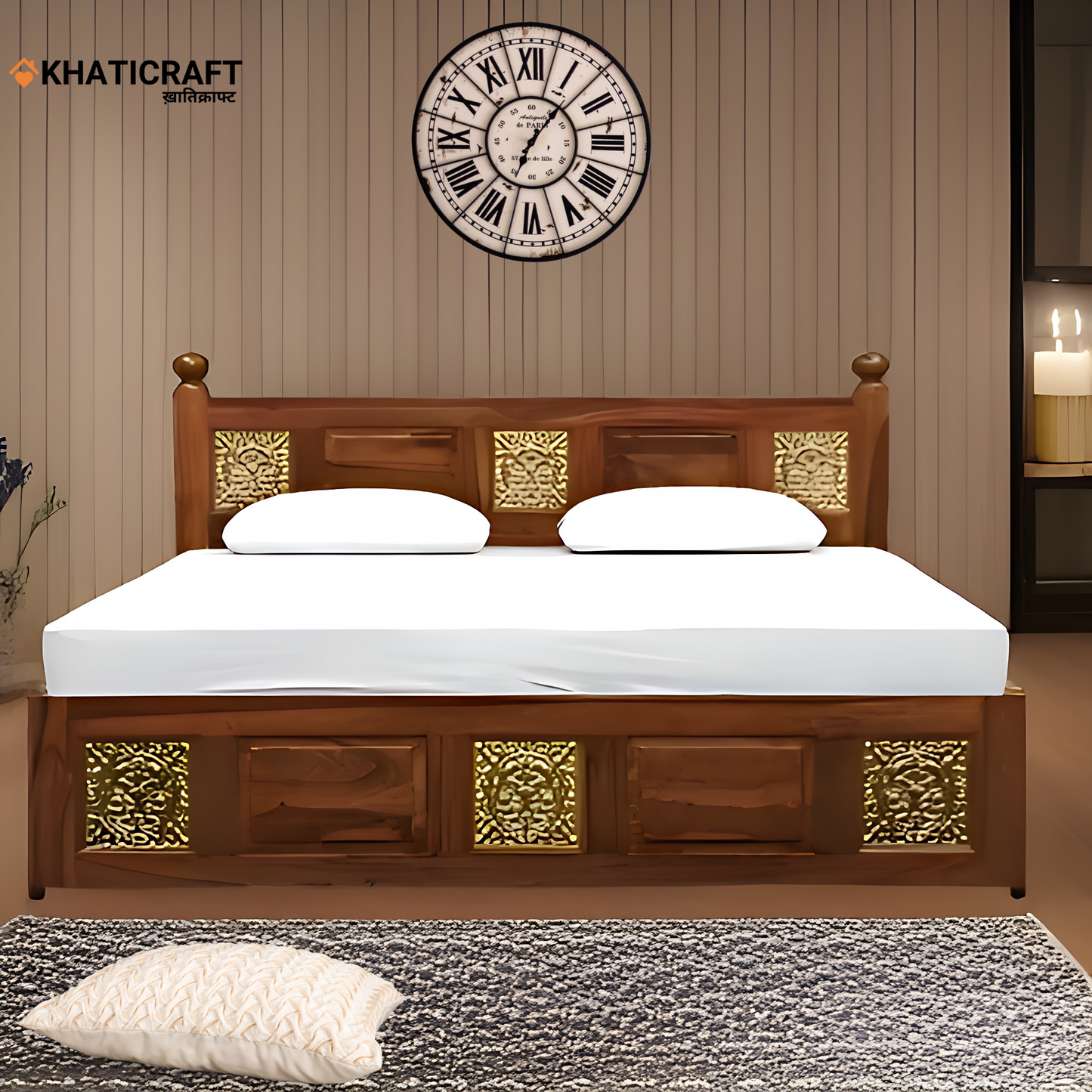 Swarn Solid Wood Sheesham Bed