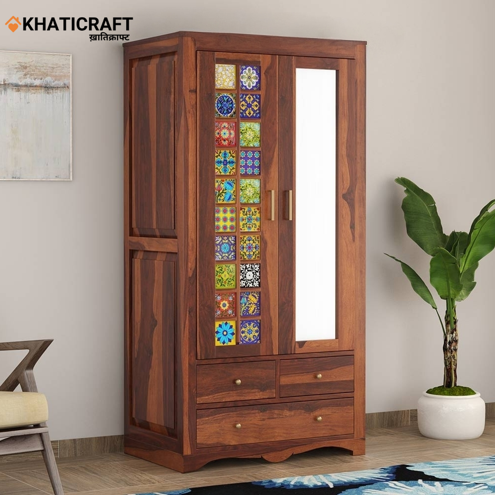 Chitra Solid Wood Sheesham Wardrobe