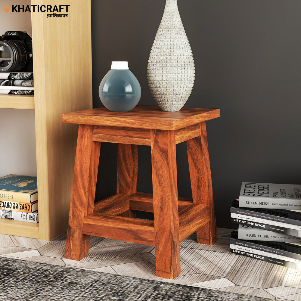 Sarth Solid Wood Sheesham Stool