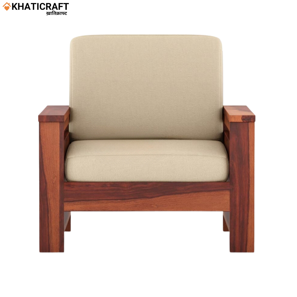 Molai Solid Wood Sheesham 1 Seater Sofa