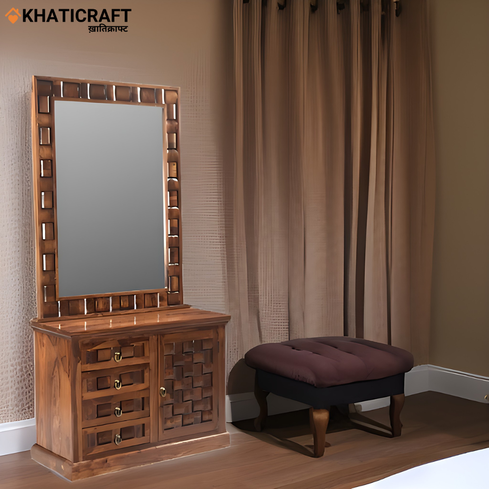 Niwar Solid Wood Sheesham Dressing Table