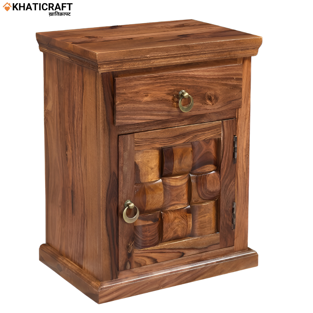 Niwar Solid Wood Sheesham Bedside Table