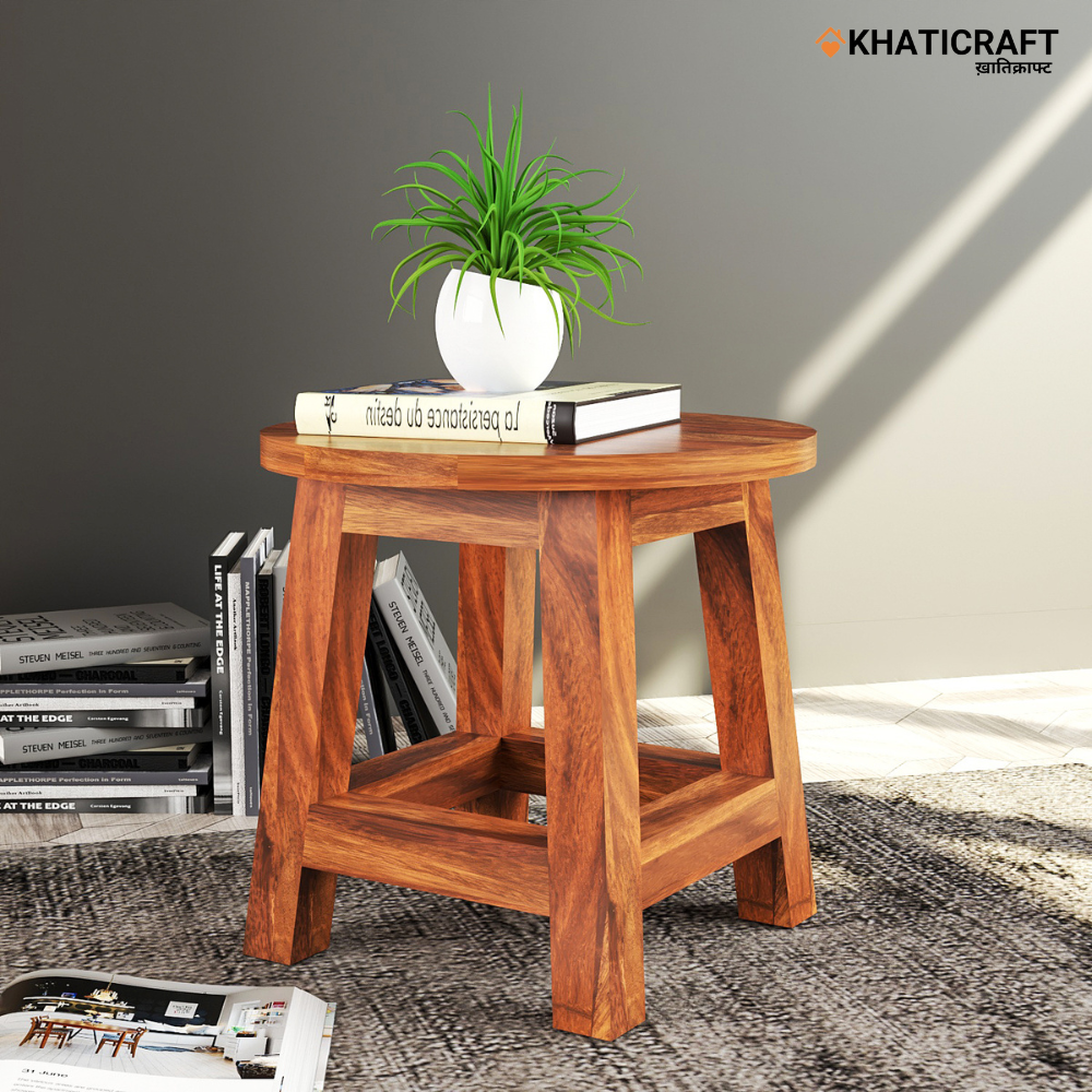 Chaita Solid Wood Sheesham Stool