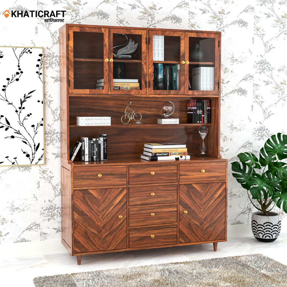 Antara Solid Wood Sheesham Crockery Unit