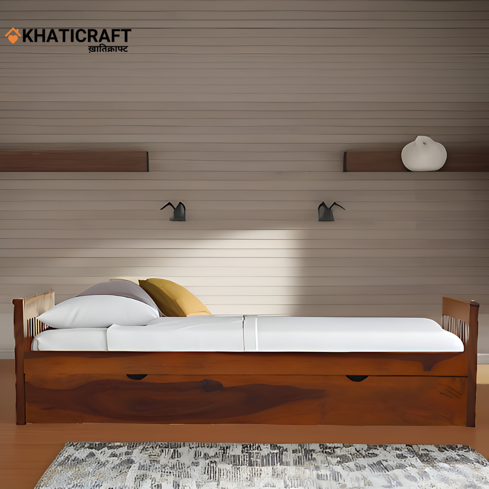 Dhara Single Solid Wood Sheesham Bed