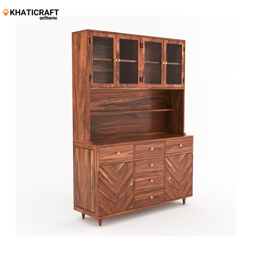 Antara Solid Wood Sheesham Crockery Unit