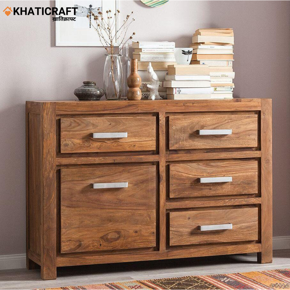 Hina Solid Wood Sheesham Chest of Drawer