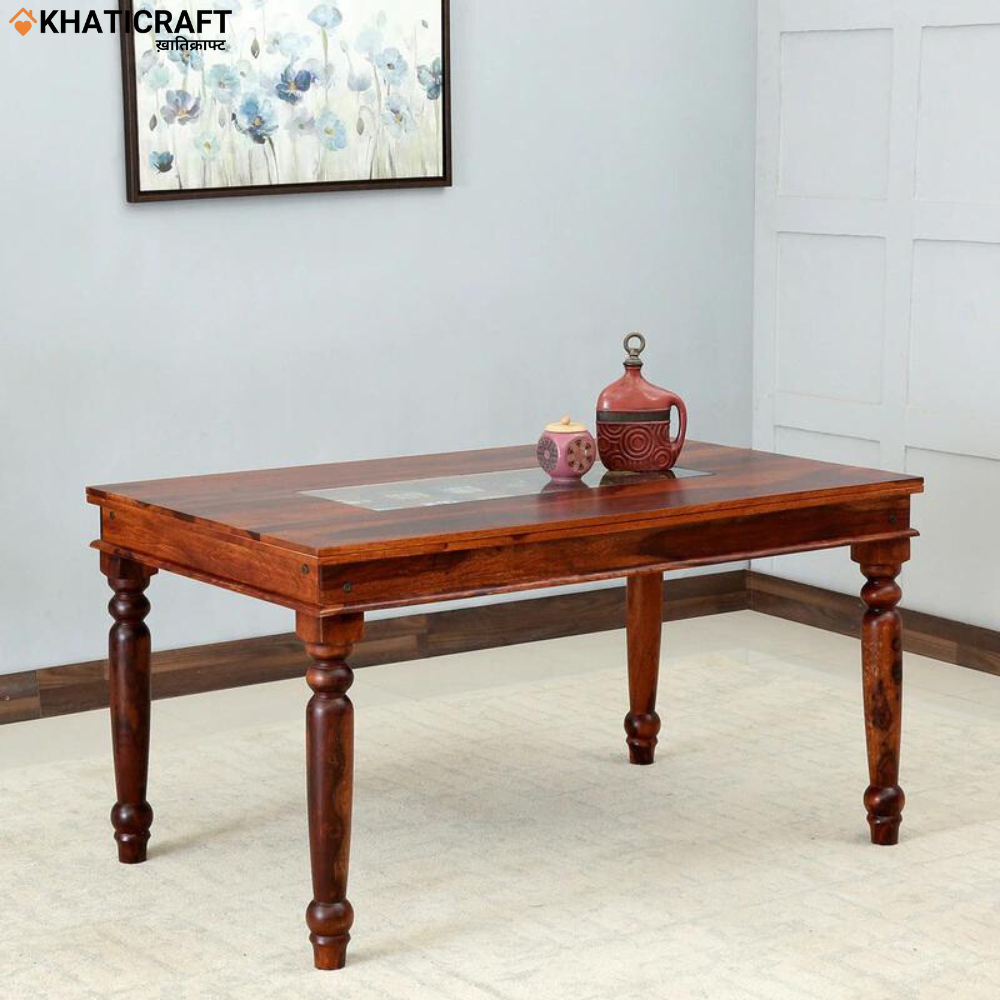 Chitra Solid Wood Sheesham 4 Seater Dining Set