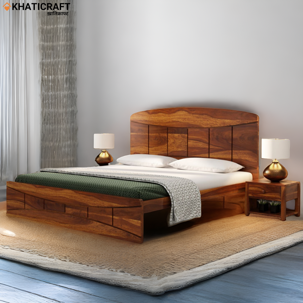 Maan Solid Wood Sheesham Without Storage Bed