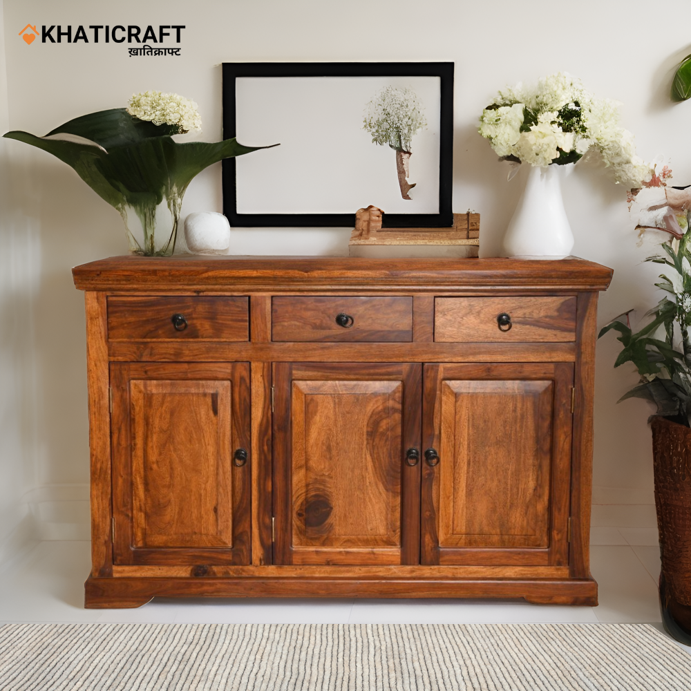 Nitya 4 Feet Solid Wood Sheesham Sideboard