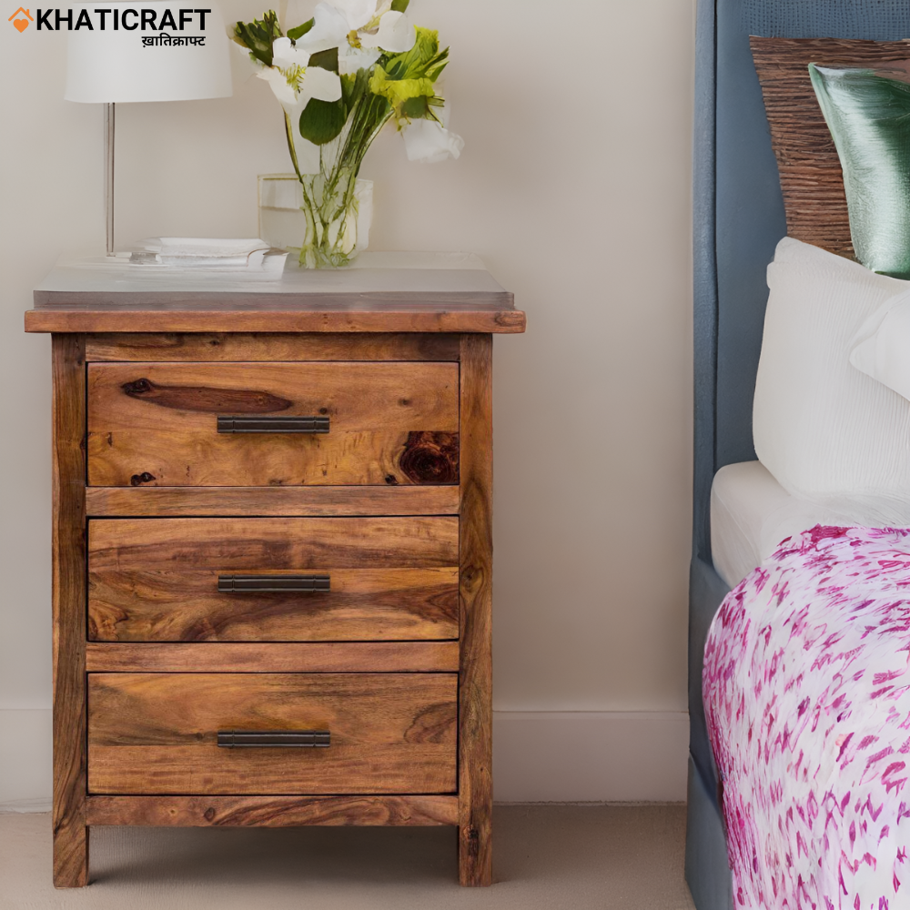 Hina Solid Wood Sheesham Bedside Table