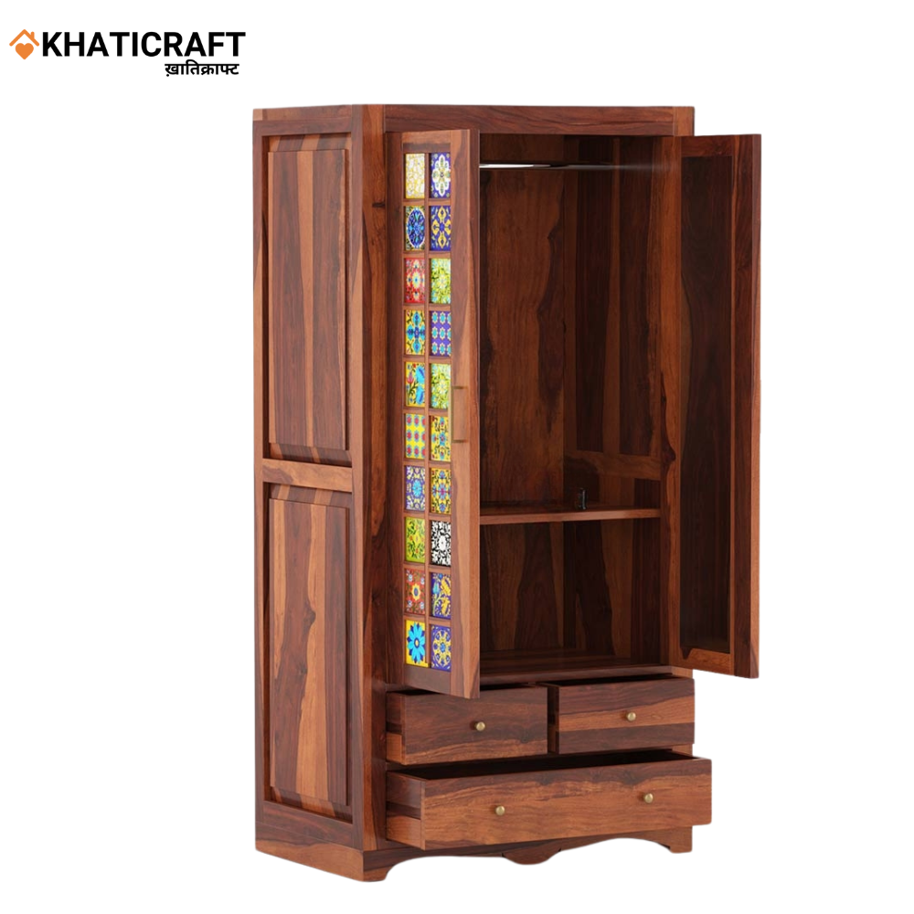 Chitra Solid Wood Sheesham Wardrobe