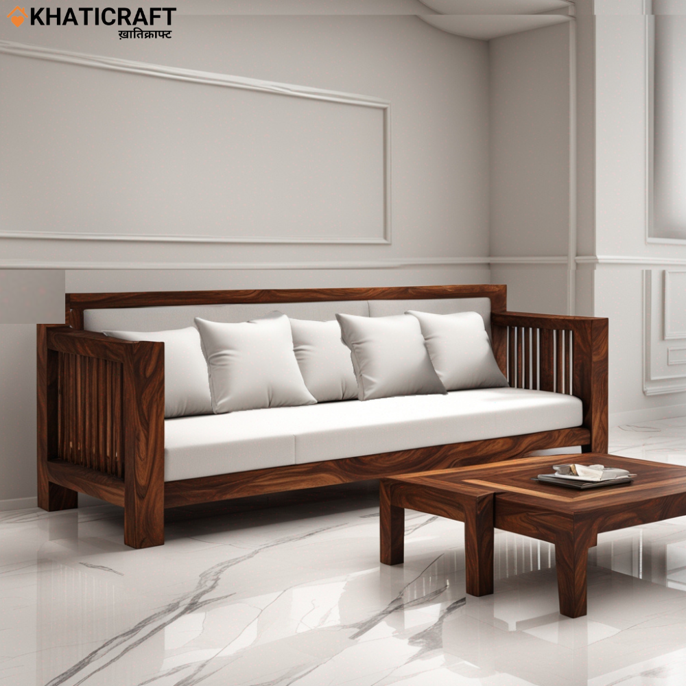 Hola Solid Wood Sheesham 5 Seater Sofa