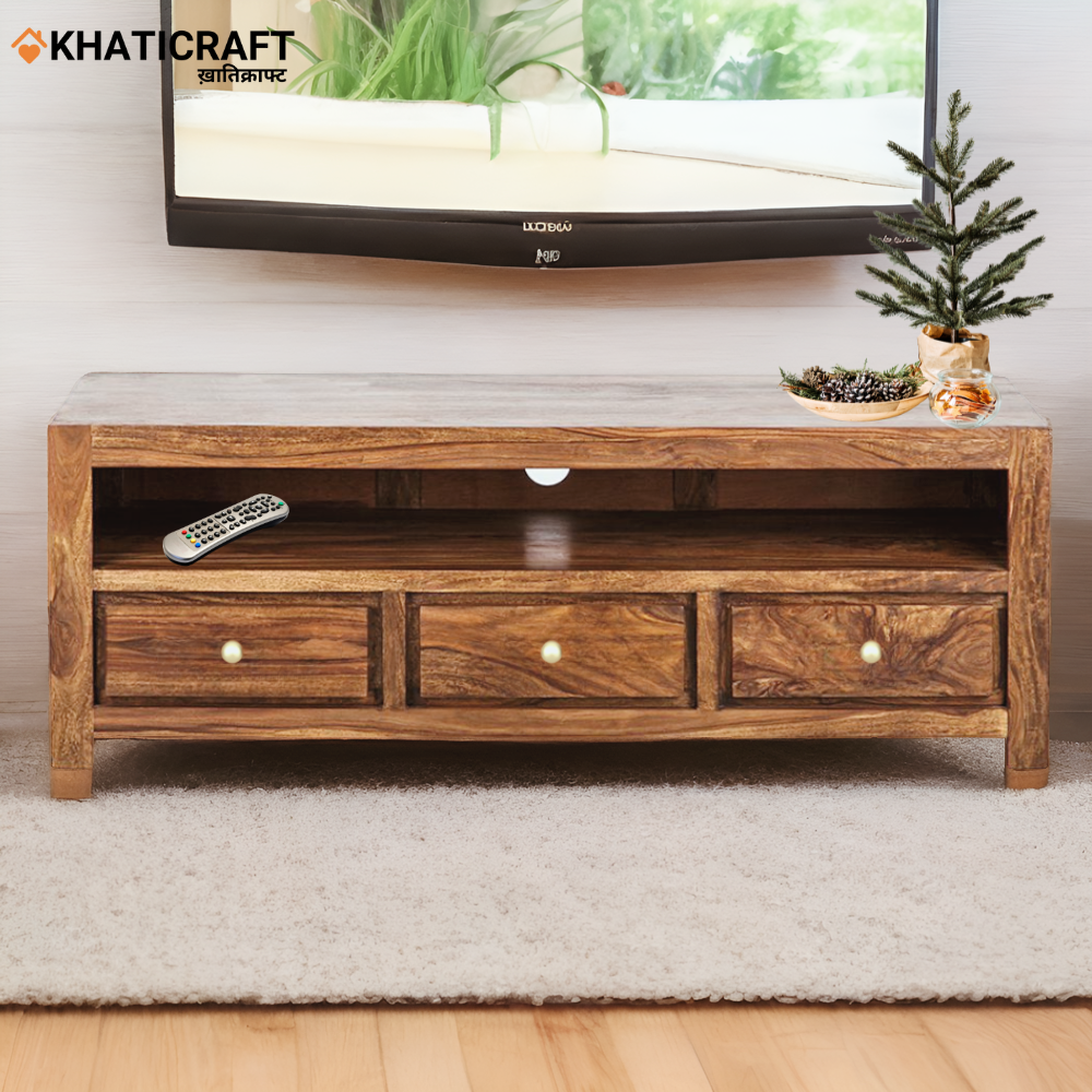 Jiva Solid Wood Sheesham TV Cabinet