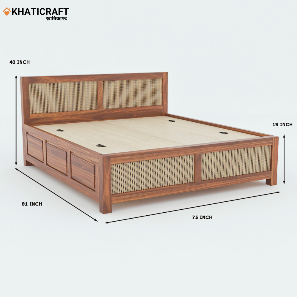 Rukm Solid Wood Sheesham Bed