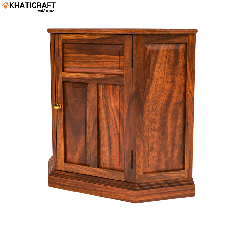 Ziya Solid Wood Sheesham Corner Cabinet(BTM)