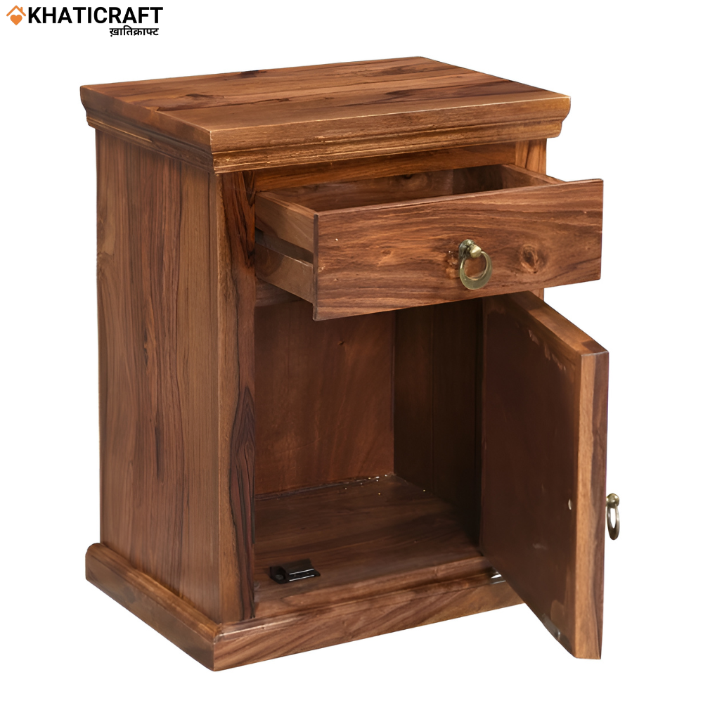 Niwar Solid Wood Sheesham Bedside Table