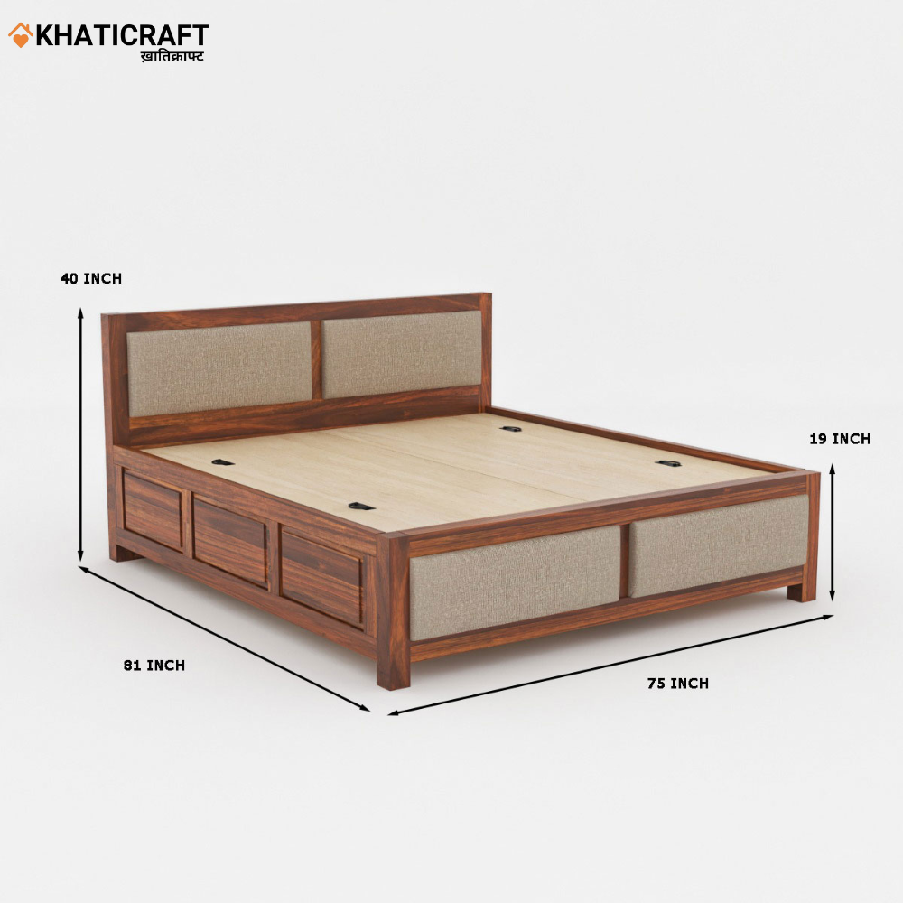 Kalp Solid Wood Sheesham Bed