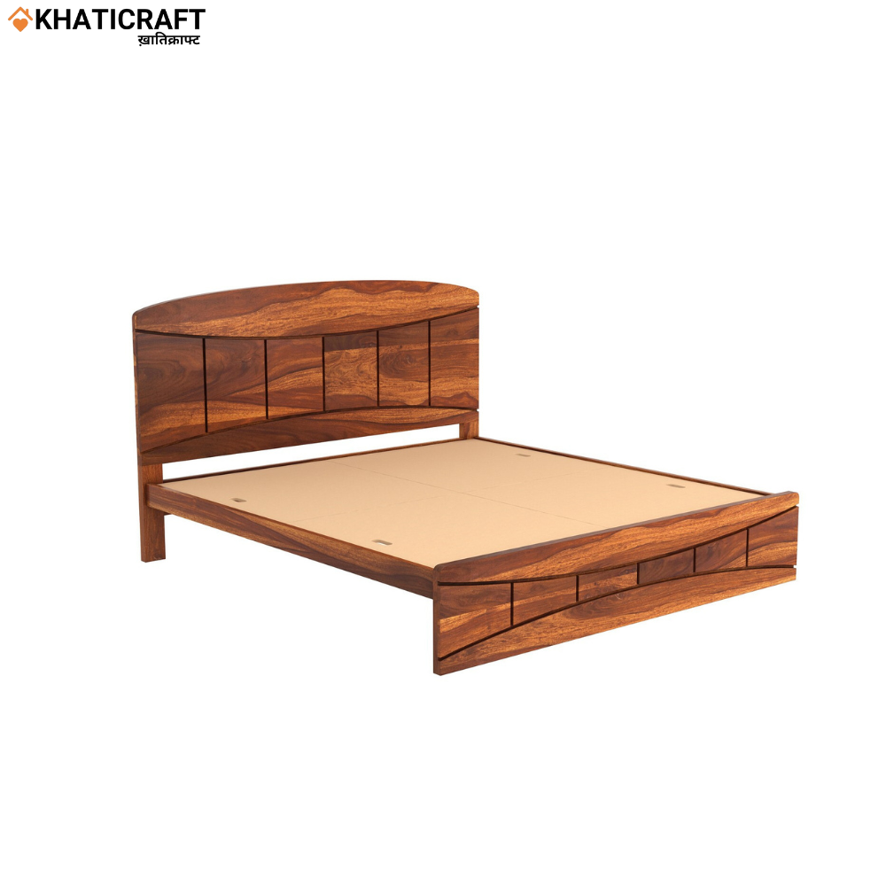 Maan Solid Wood Sheesham Without Storage Bed