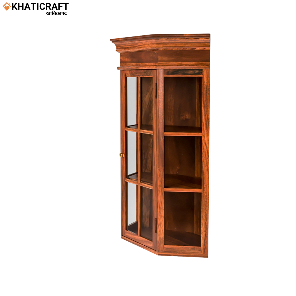 Ziya Solid Wood Sheesham Corner Cabinet(TOP)