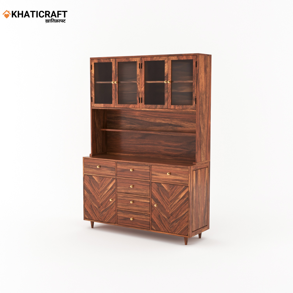 Antara Solid Wood Sheesham Crockery Unit