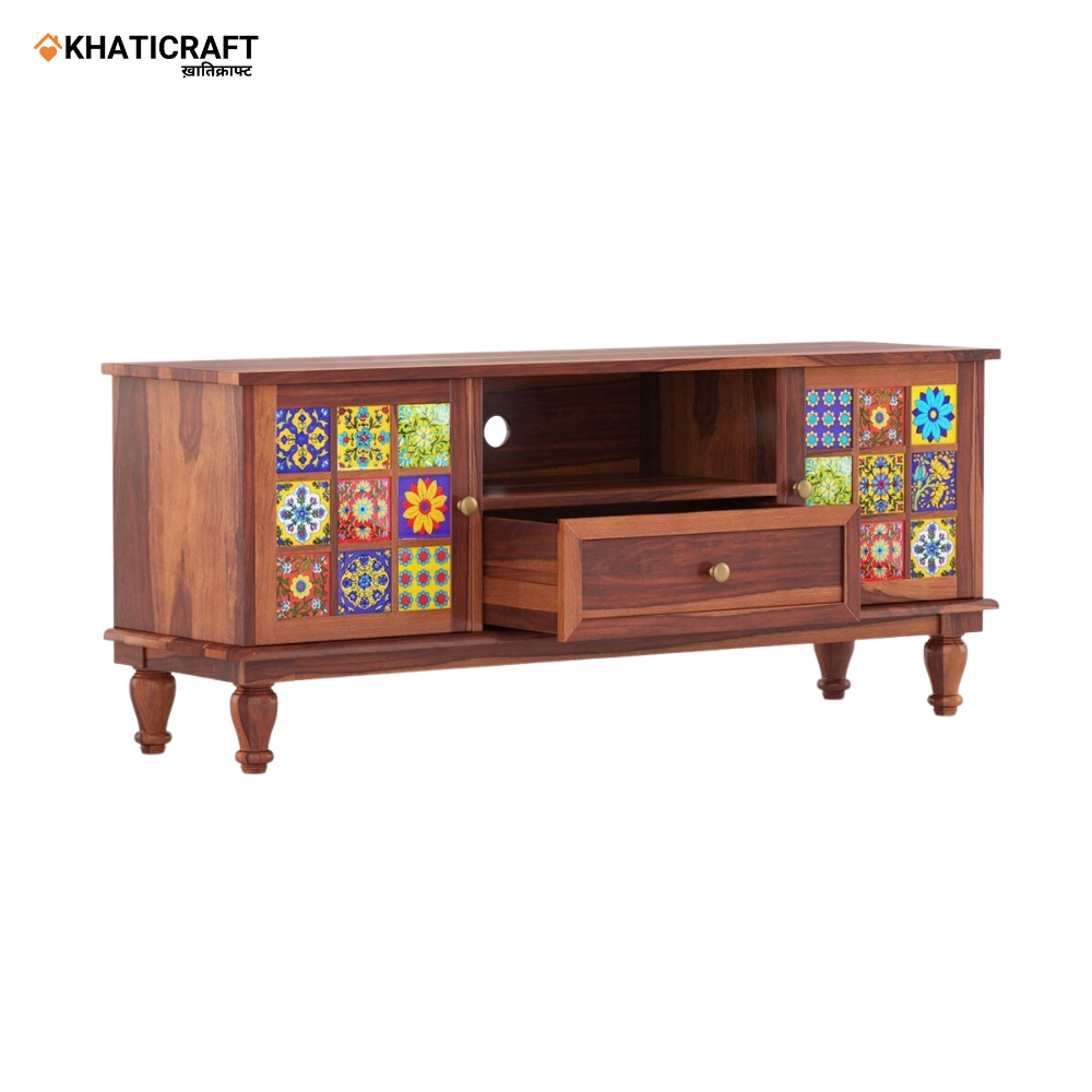 Chitra Solid Wood Sheesham TV Unit