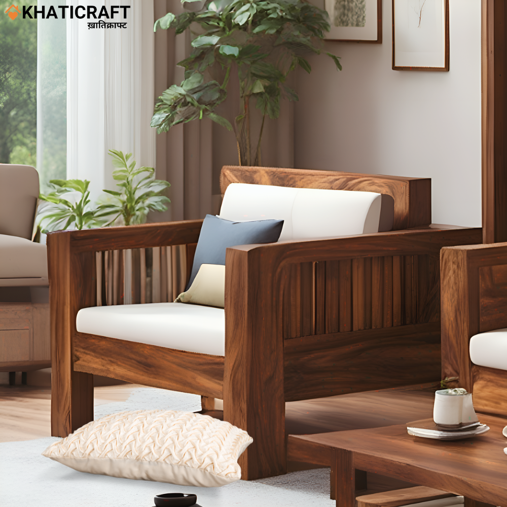 Hola Solid Wood Sheesham 5 Seater Sofa