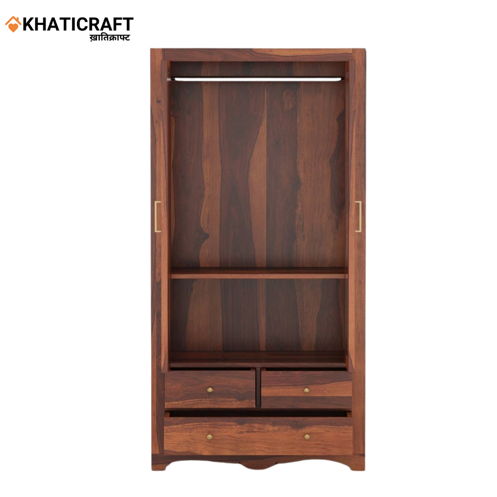 Chitra Solid Wood Sheesham Wardrobe