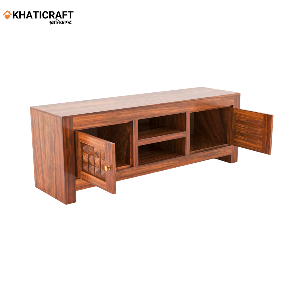 Stupa Solid Wood Sheesham TV Unit