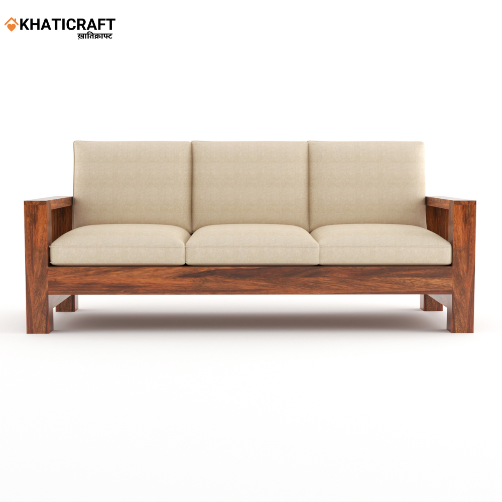 Dhara Solid Wood Sheesham 5 Seater Sofa