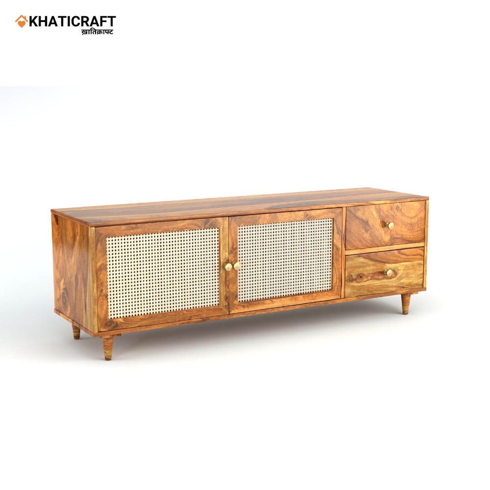 Rukm Solid Wood Sheesham TV Unit