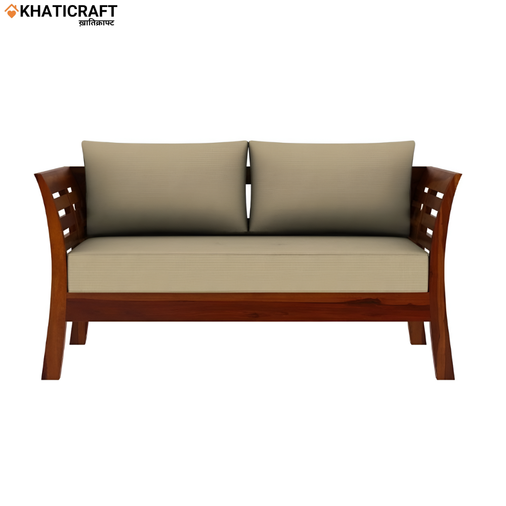 Netra Solid Wood Sheesham 2 Seater Sofa