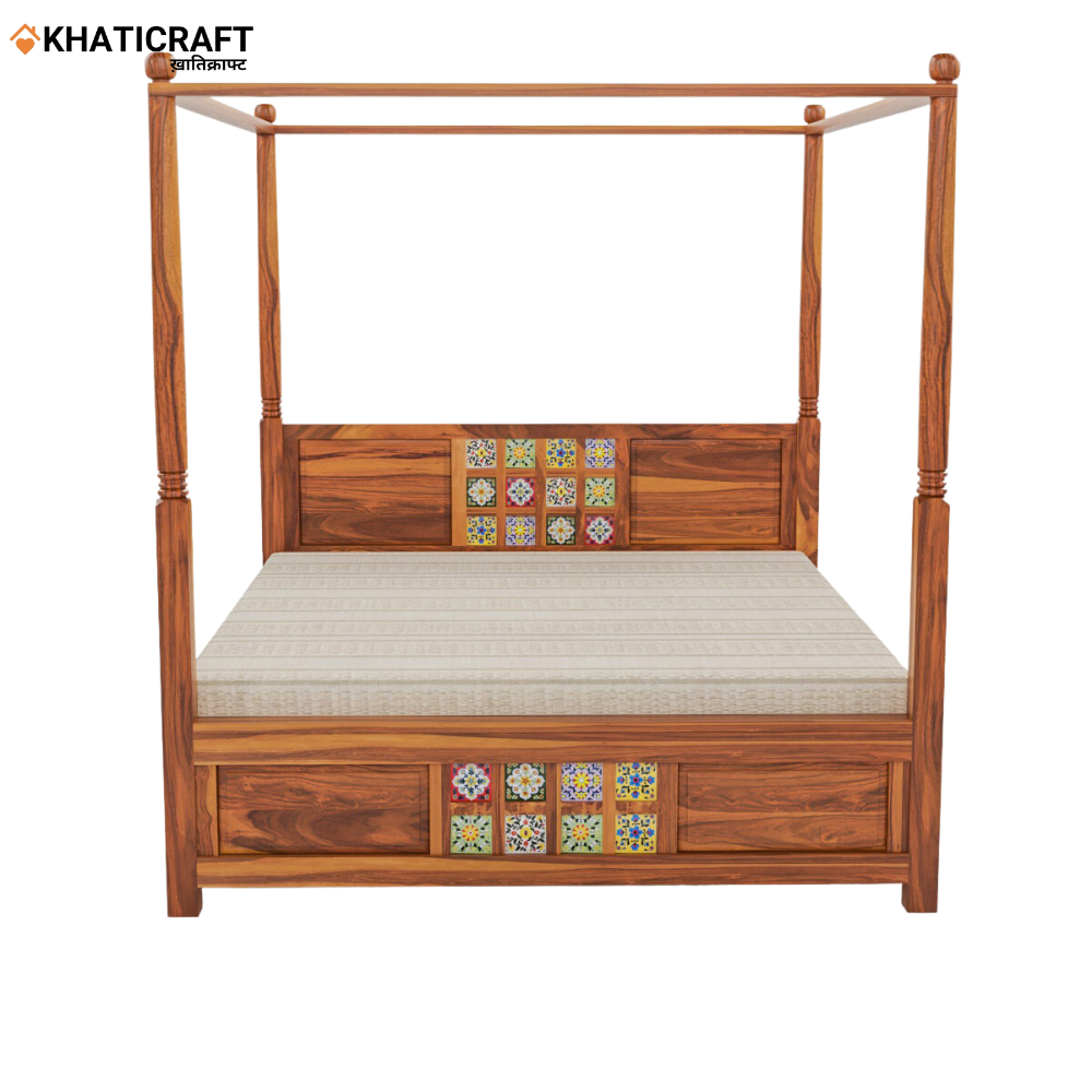 Chitra Solid Wood Sheesham Poster Bed