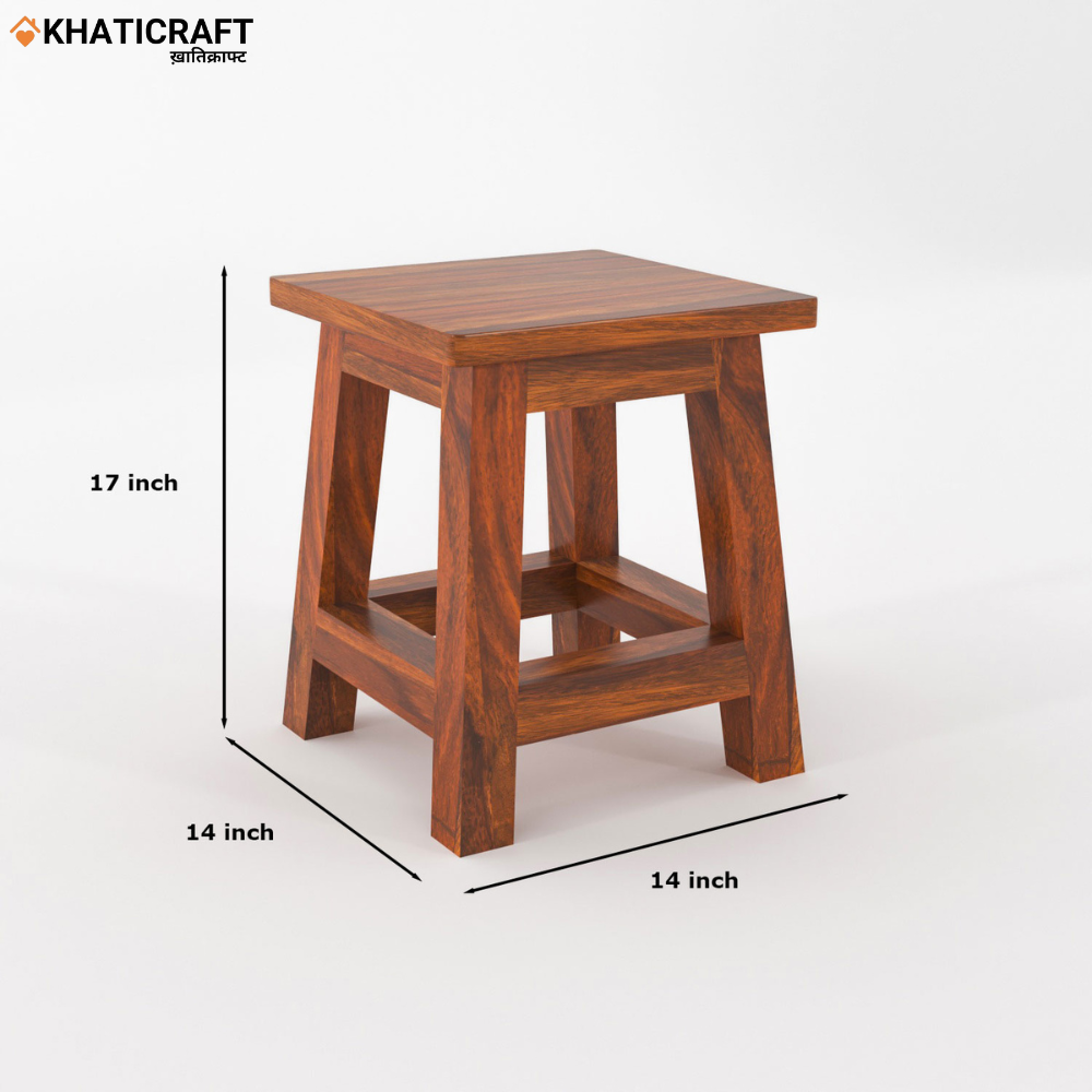 Sarth Solid Wood Sheesham Stool