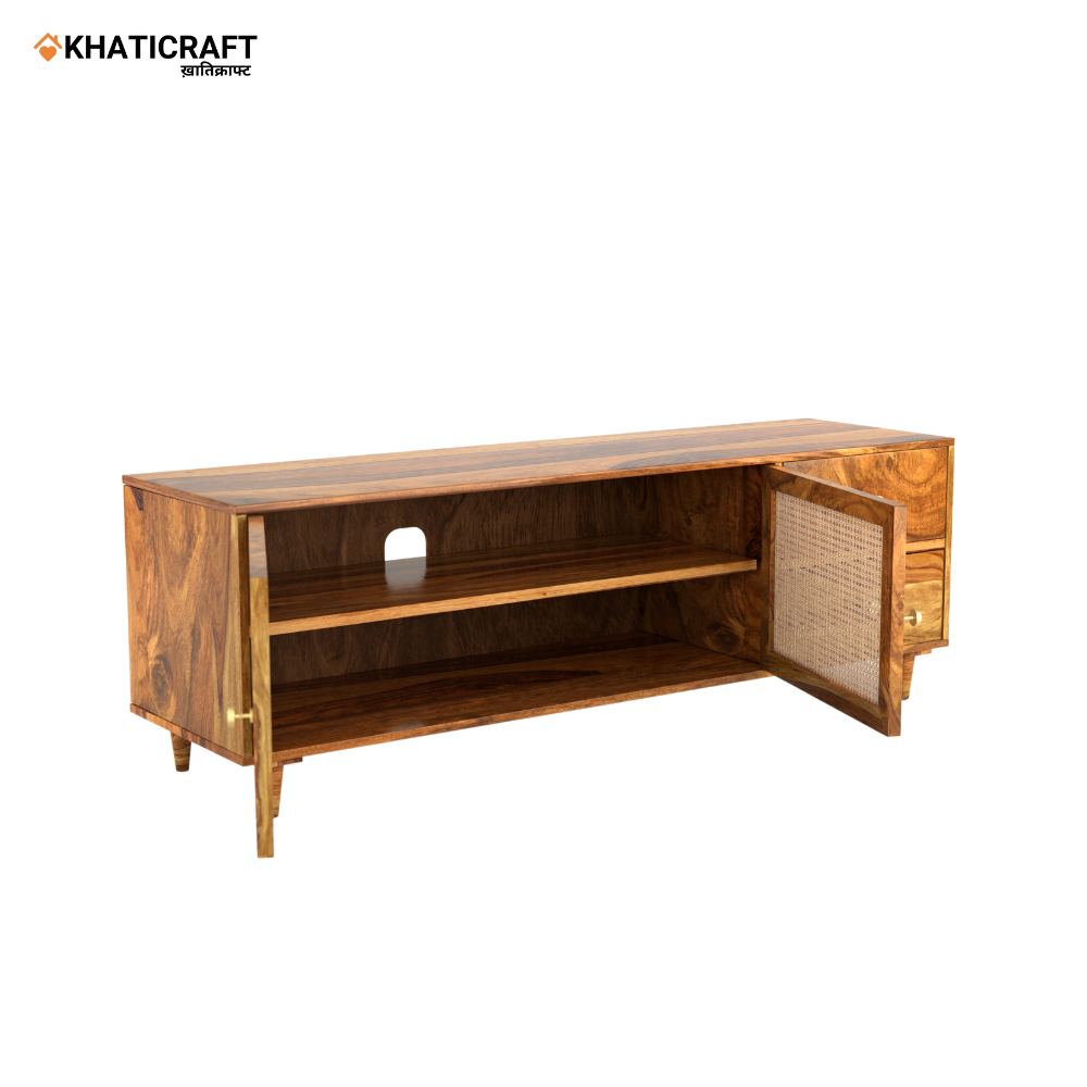 Rukm Solid Wood Sheesham TV Unit