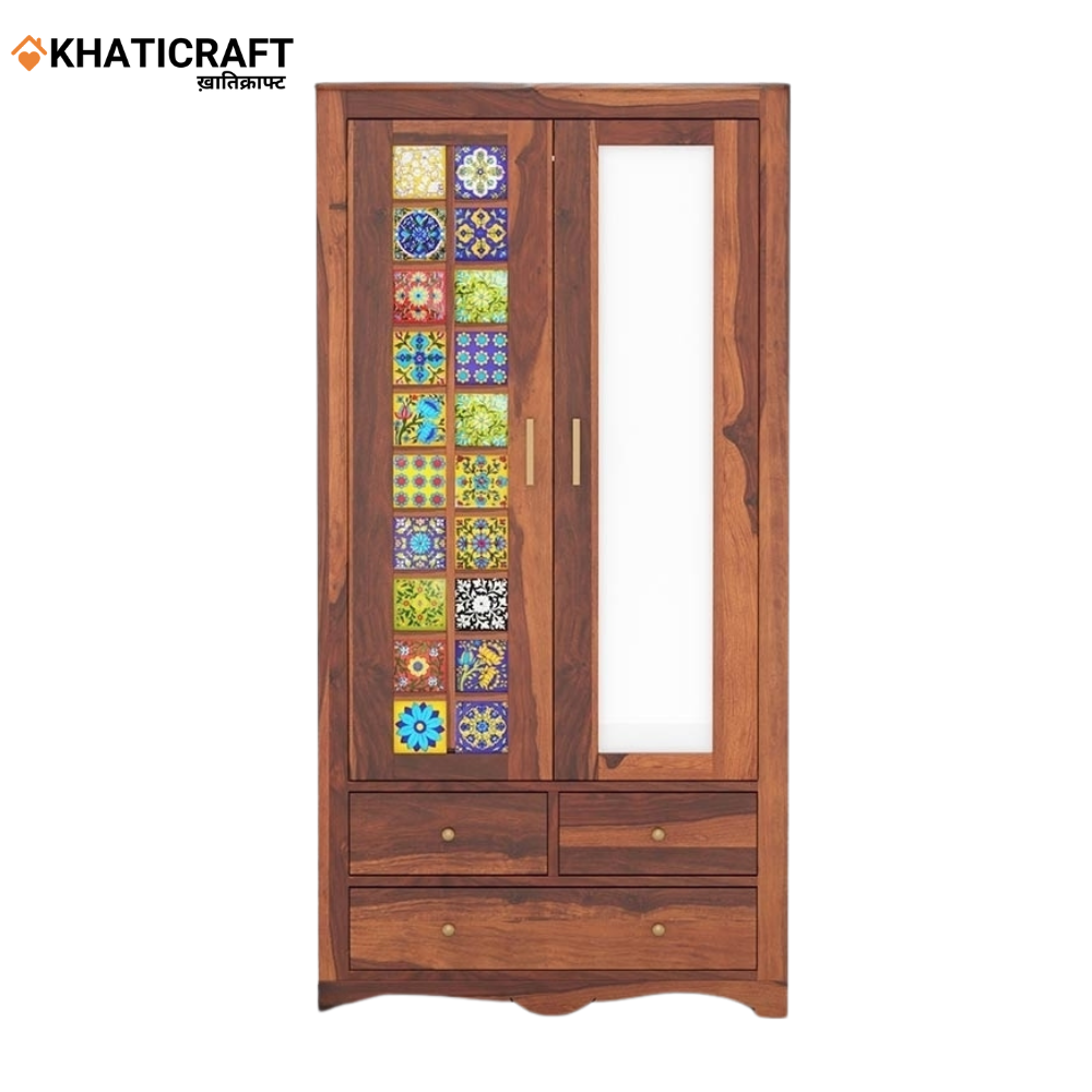 Chitra Solid Wood Sheesham Wardrobe