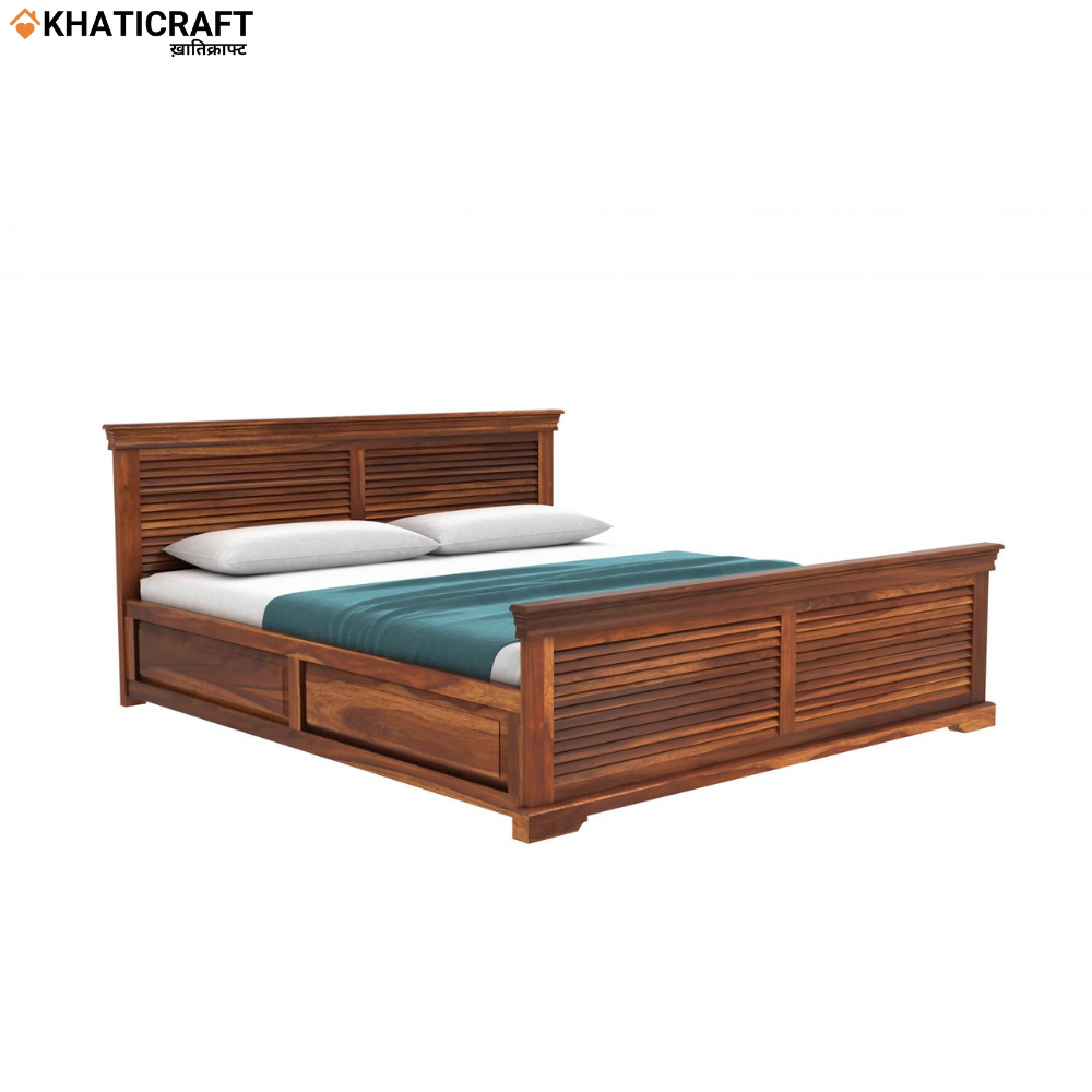 Daksha Solid Wood Sheesham Bed