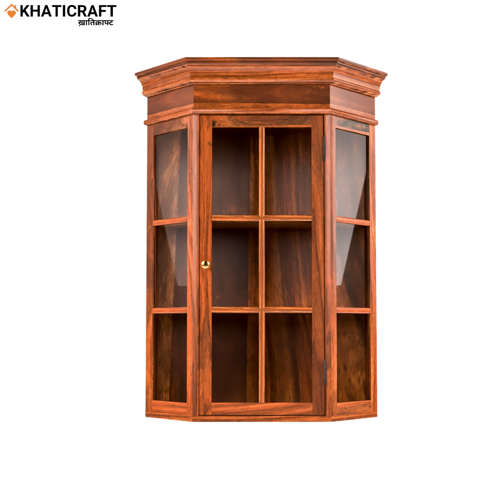 Ziya Solid Wood Sheesham Corner Cabinet(TOP)