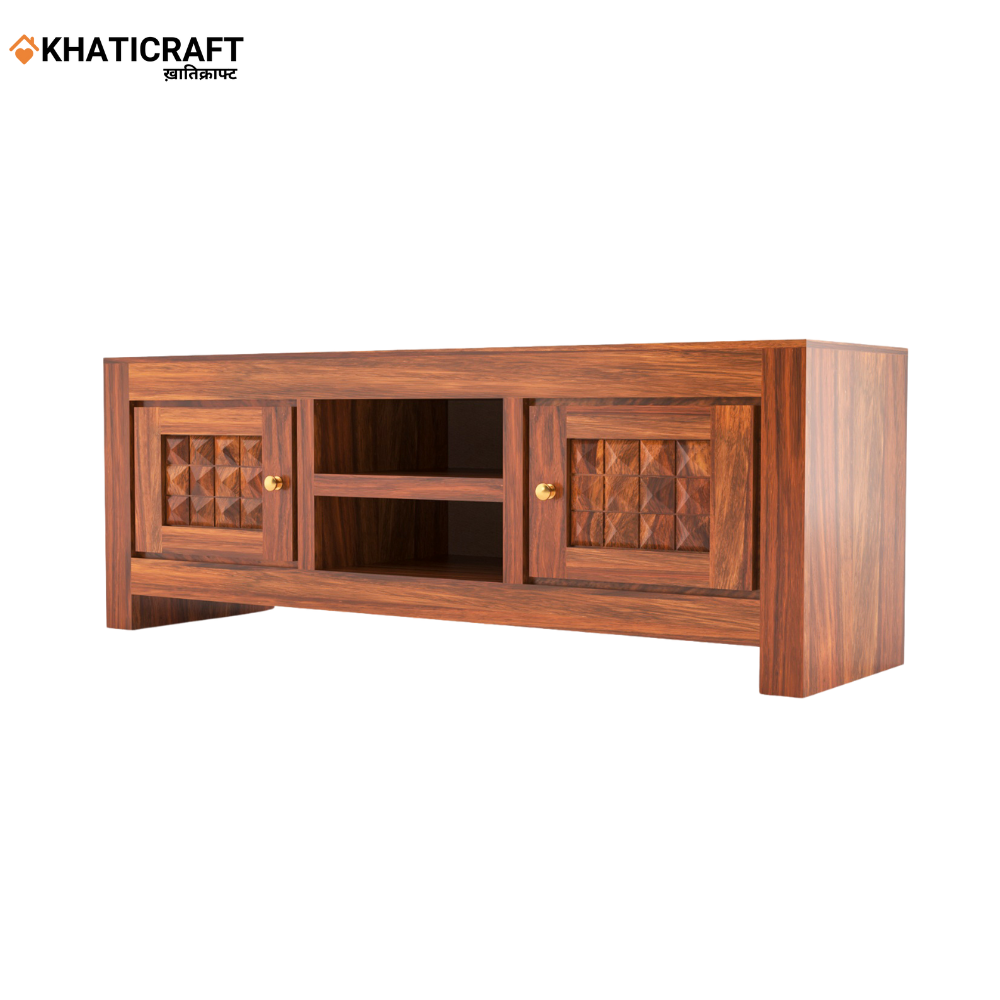 Stupa Solid Wood Sheesham TV Unit