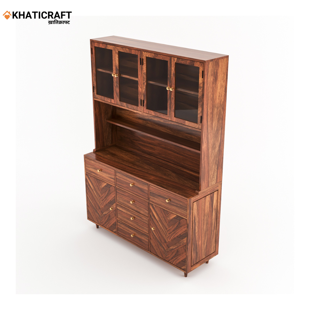 Antara Solid Wood Sheesham Crockery Unit