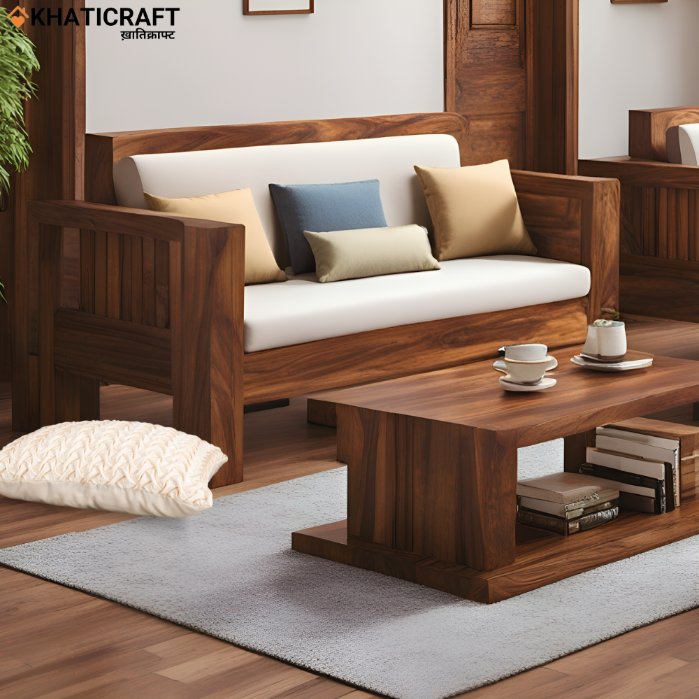 Hola Solid Wood Sheesham 5 Seater Sofa
