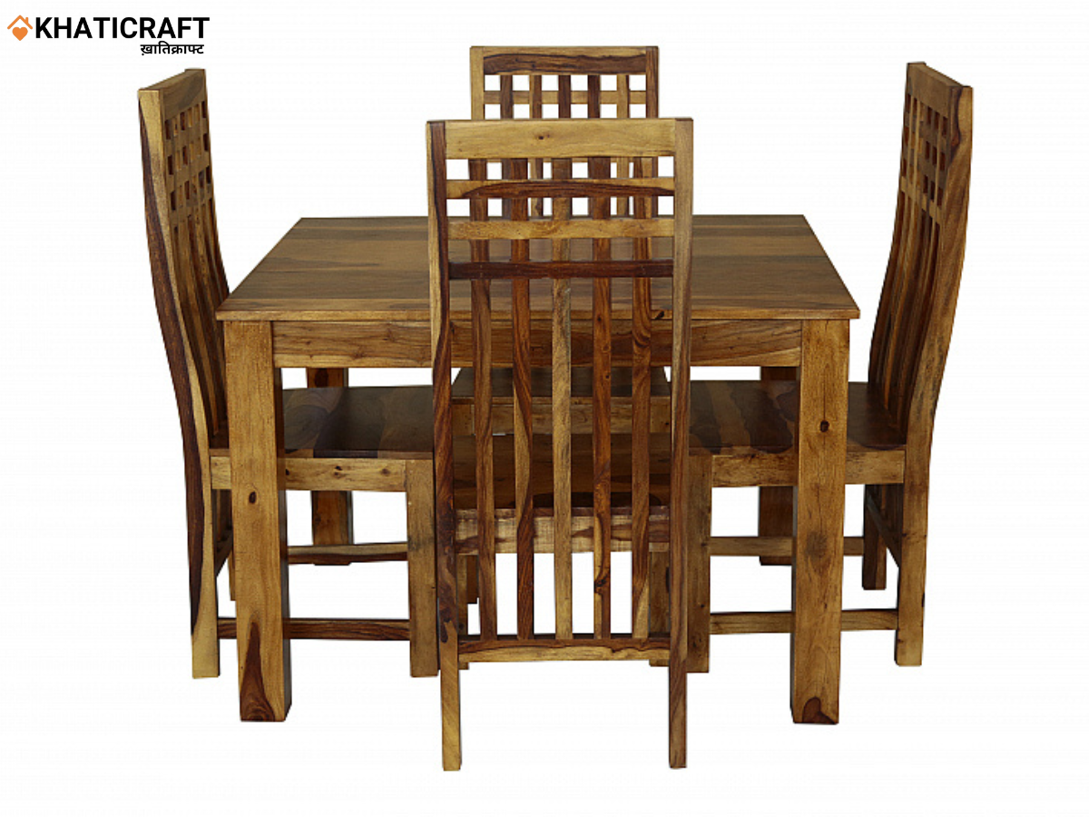 Hina Chavi Solid Wood Sheesham 4 Seater Dining Set