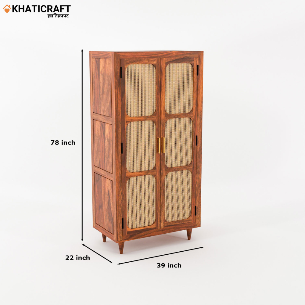 Rukm Solid Wood Sheesham Wardrobe