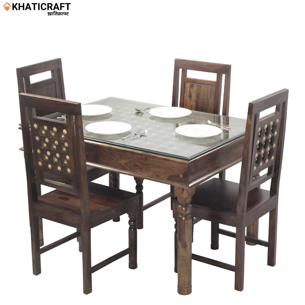 Tamra Solid Wood Sheesham 4 Seater Dining Set