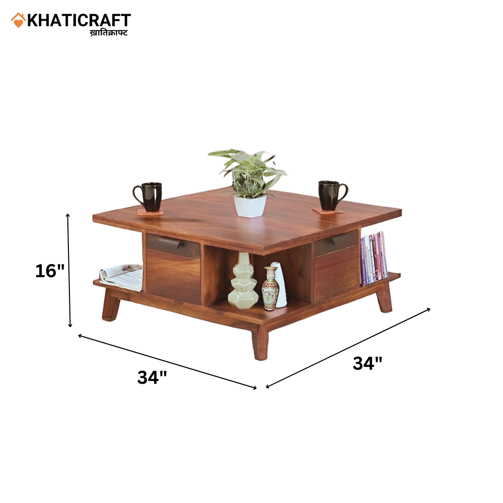 Som Solid Wood Sheesham Coffee Table