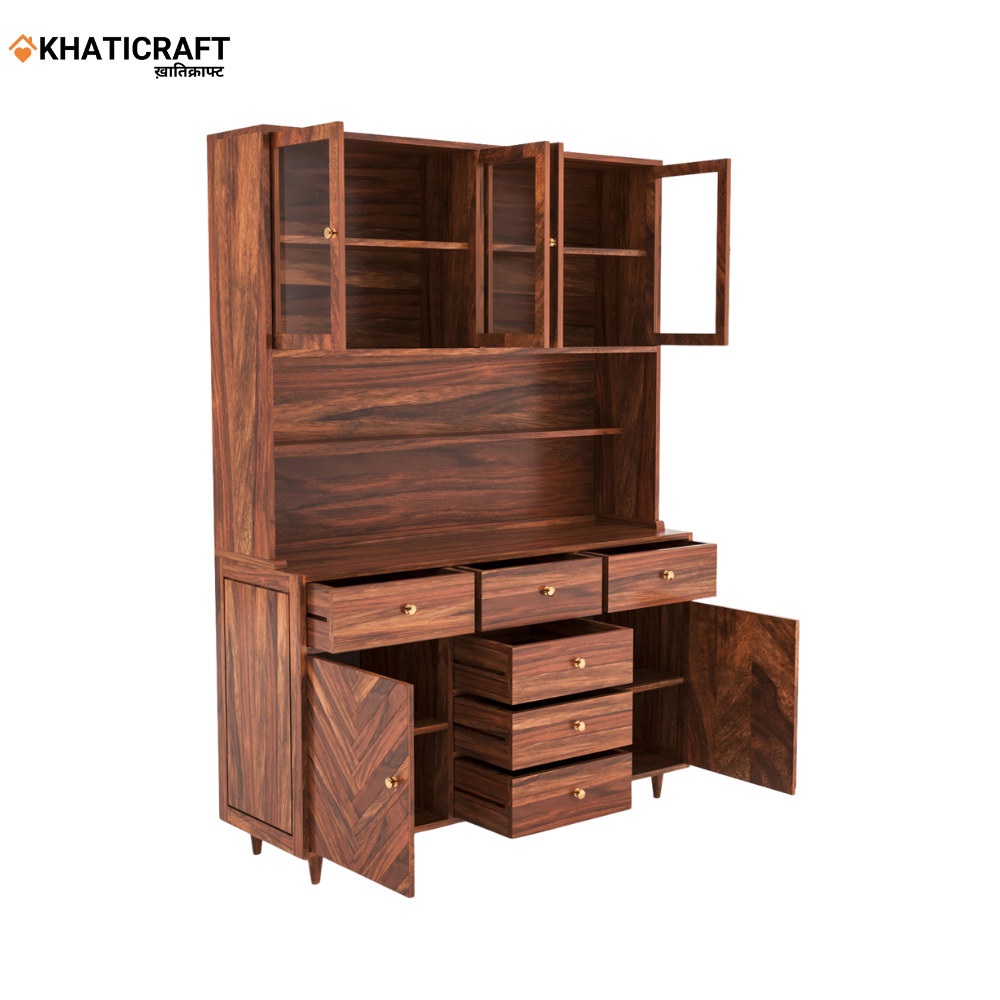 Antara Solid Wood Sheesham Crockery Unit