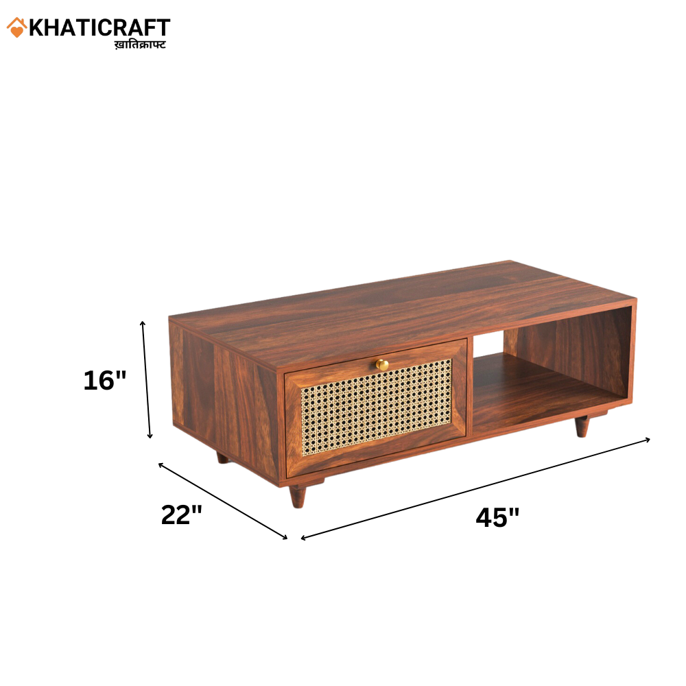 Rukm Solid Wood Sheesham Coffee Table