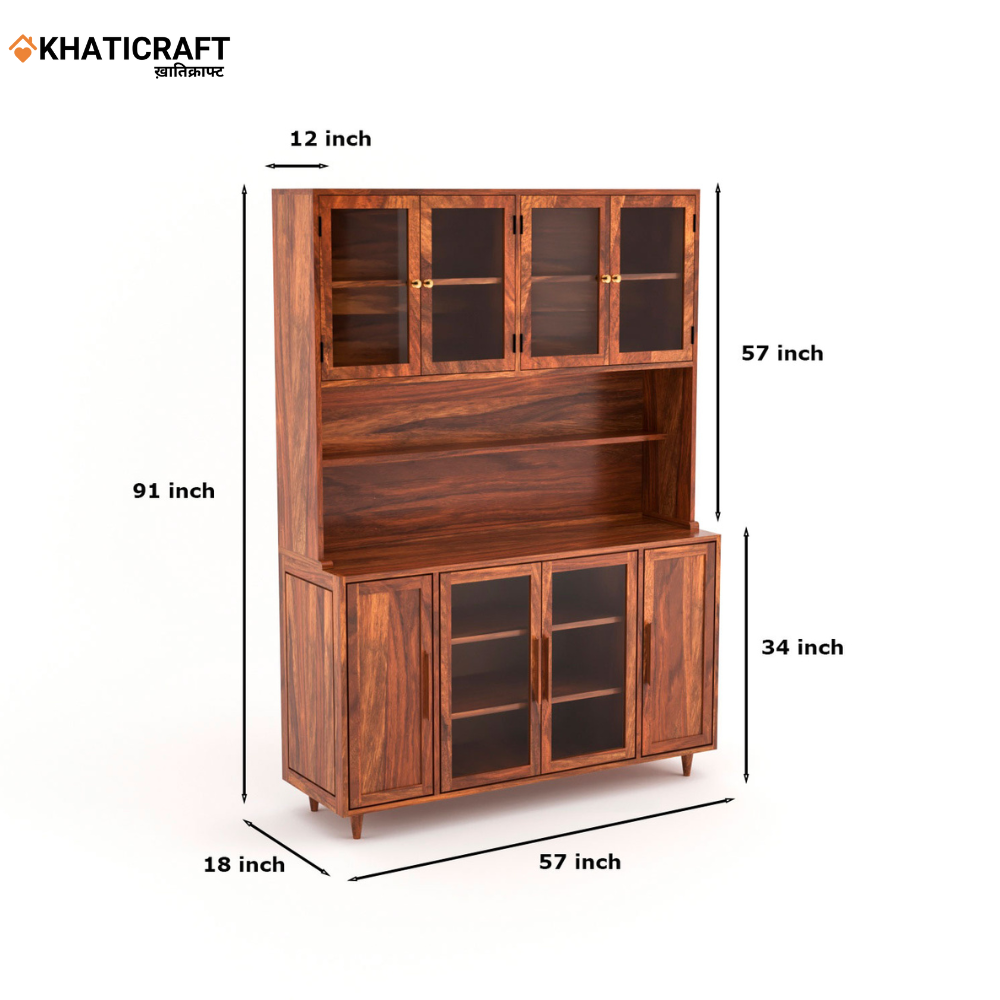 Naira Solid Wood Sheesham Crockery Unit